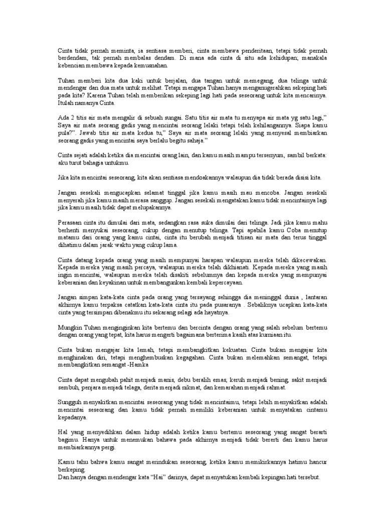 Kata Kata Bijak Tentang Cinta