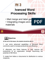 L3 Advanced Word Processing Skills