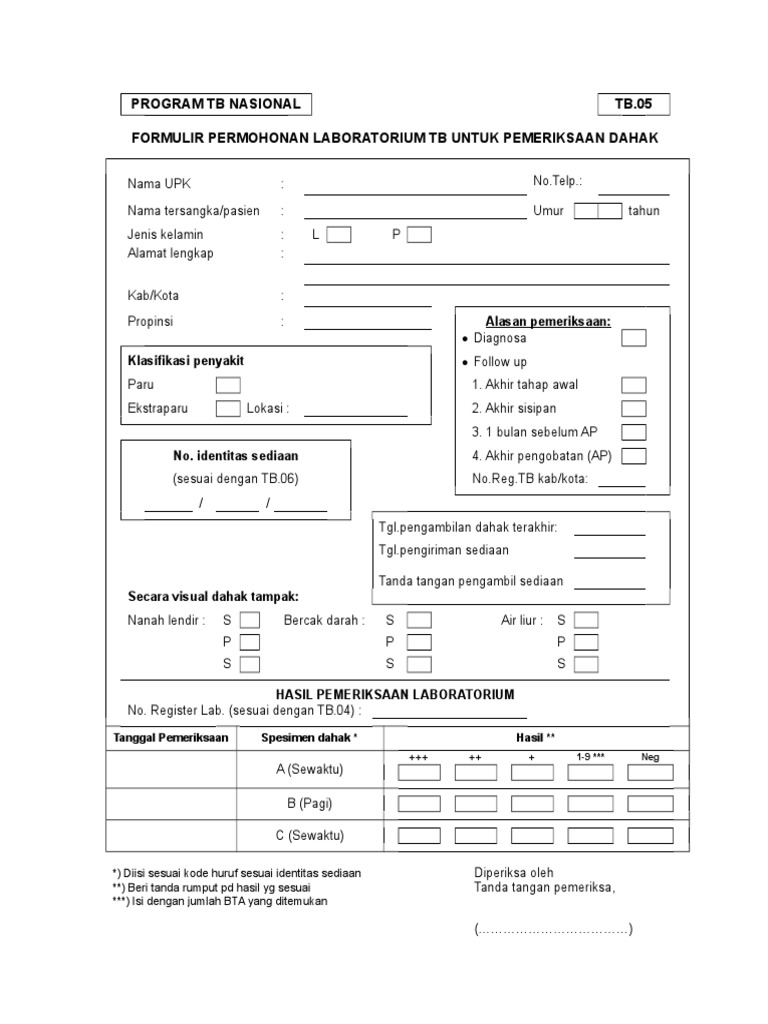 Dokumen - Tips - Form TB 05 | PDF