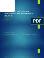 Conociendo Al Personal Docente Del PNF Informatica Del