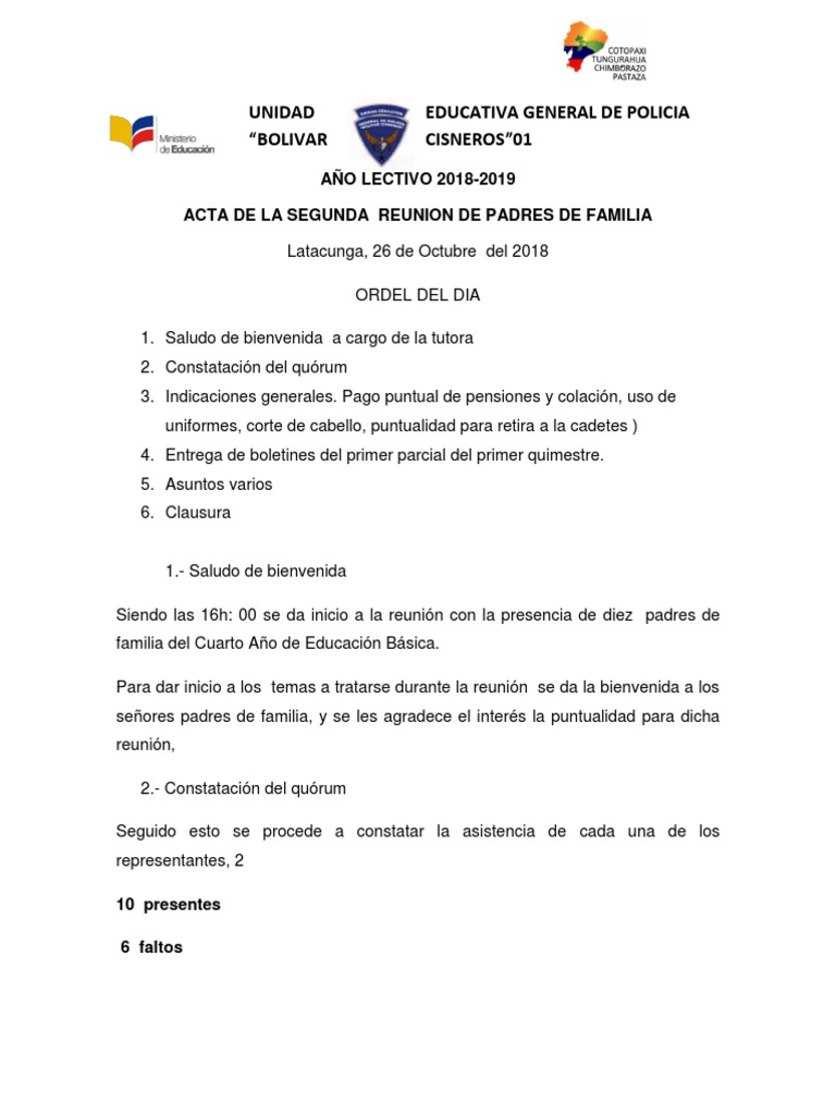 Acta de Reunion PDF