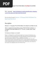 Download Business a Changing World 10th Edition Test Bank Ferrell Hirt Ferrell by qamez SN392414282 doc pdf