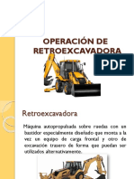 Operación de retroexcavadora