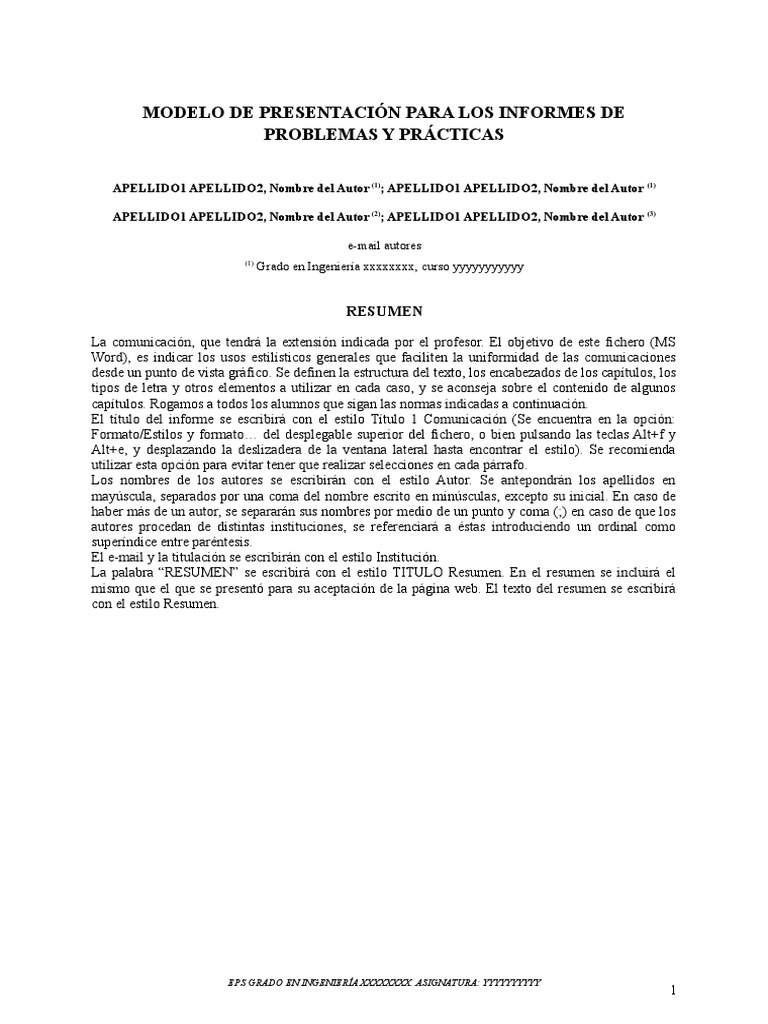 Plantilla Entrega Informes | PDF | Archivo de computadora | Informática ...
