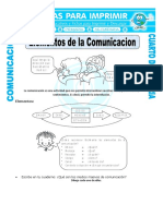 Ficha Elementos de La Comunicacion Para Cuarto de Primaria