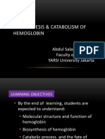 HEMOGLOBIN BIOSYNTHESIS & CATABOLISM