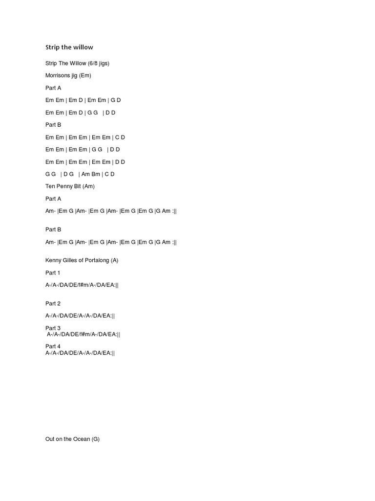 Strip The Willow | PDF