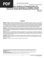 Transtympanic Injections of Nacetylcysteine and Dexamethasone for Prevention of Cisplatininduced Ototoxicity Double Blind Randomiz