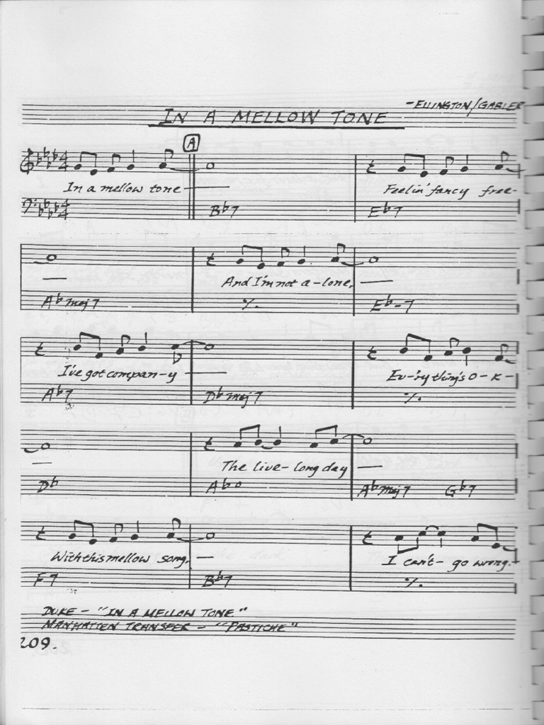 In A Mellow Tone PDF