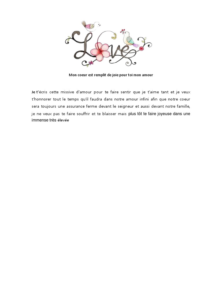 Mon Coeur Est Remplit De Joie Pour Toi Mon Amour