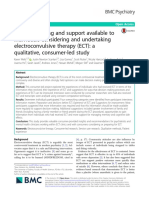 Decision Making and Support Available To Individuals Considering and Undertaking Electroconvulsive Therapy (ECT)