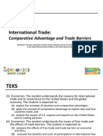 Session 7 International Trade:: Comparative Advantage and Trade Barriers