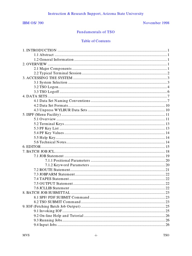 TSO Fundamentals and Commands Guide | PDF | Computer Terminal | Command ...