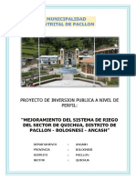 Proyecto Riego Quichua PDF