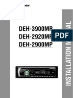 Pioneer DEH-2920MP Installation Manual