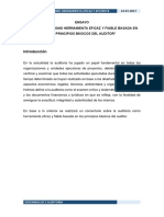 Ensayo "La Auditoria Como Herramienta Eficaz y Fiable Basada en Los Principios Básicos Del Auditor"