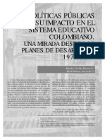 Dialnet LasPoliticasPublicasYSuImpactoEnElSistemaEducativo 4015105 PDF