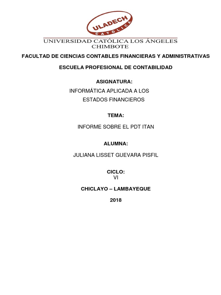 Informe sobre el Impuesto ITAN 2014 | PDF | Impuesto sobre la renta ...