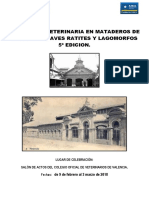 Inspeccion Veterinaria en Mataderos 5 Edición - Solicitud y Programa