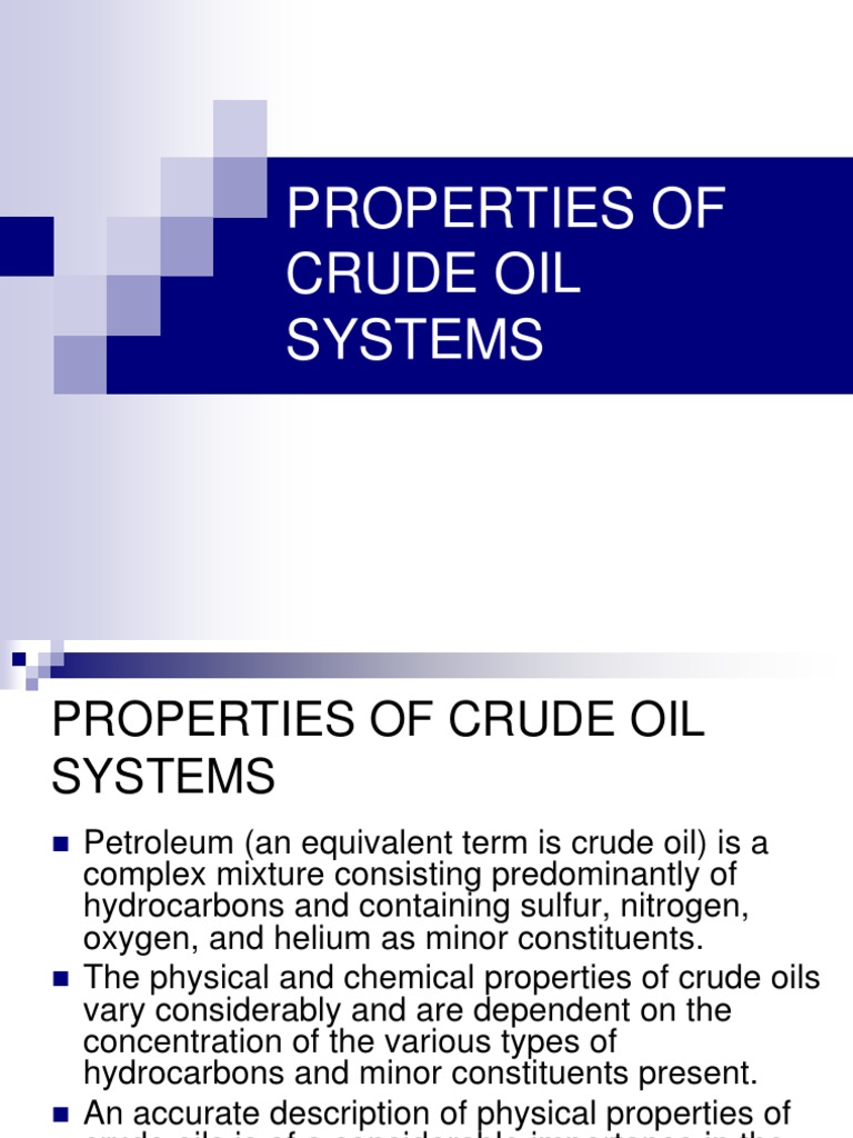 Properties of Crude Oil Systems | PDF | Petroleum | Viscosity
