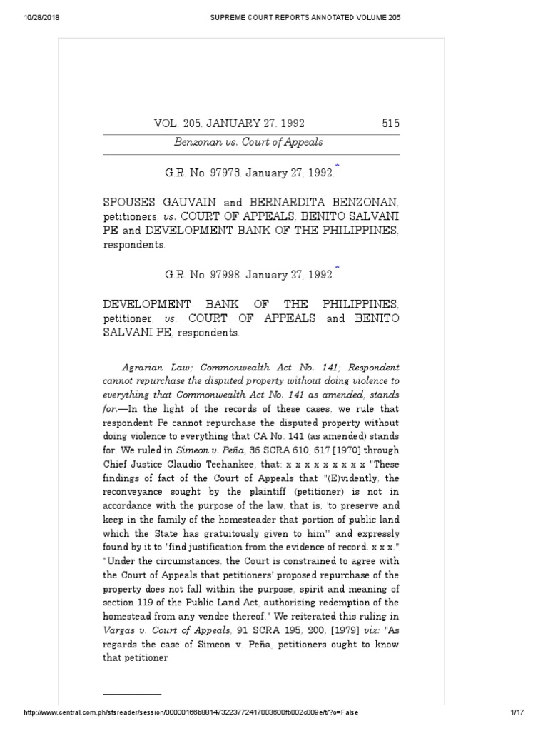 Sps. Gauvain v. CA PDF Foreclosure Supreme Court Of The United States