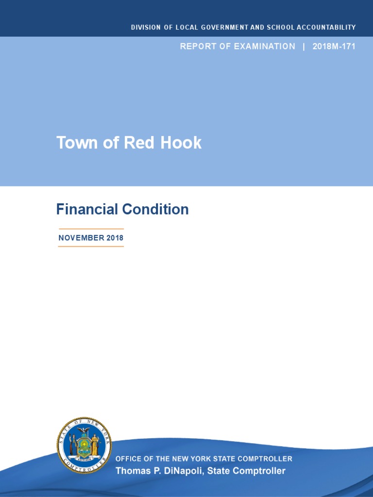 Red Hook 'Financial Condition' Report PDF Fund Accounting Audit