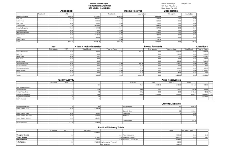 Stor-UR-Stuff Storage Financial Overview | PDF | Renting | Public Finance