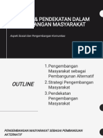 Strategi & Pendekatan Dalam Pengembangan Masyarakat: Aspek Sosial Dan Pengembangan Komunitas