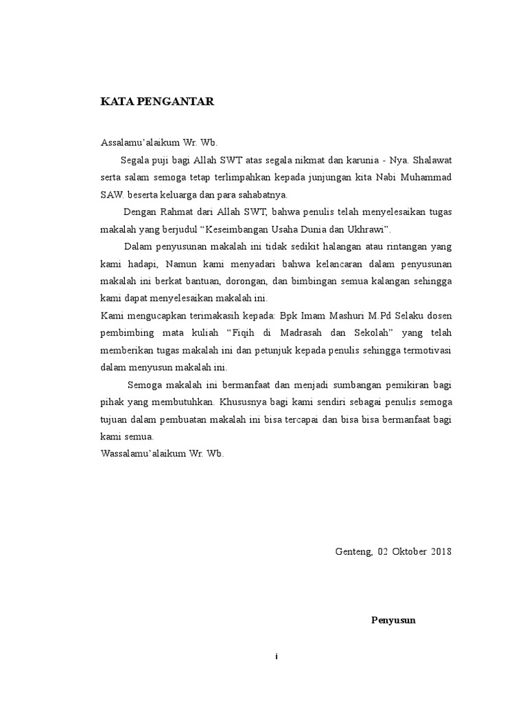 Kata Pengantar Fiqih