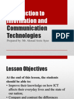 Introduction To Information and Communication Technologies