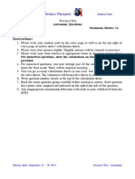 Instructions:: 7 International Earth Science Olympiad