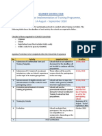 Guidelines For Implementation of Training Programme, 14 August - September 2018