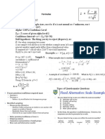 Formulas for Stat