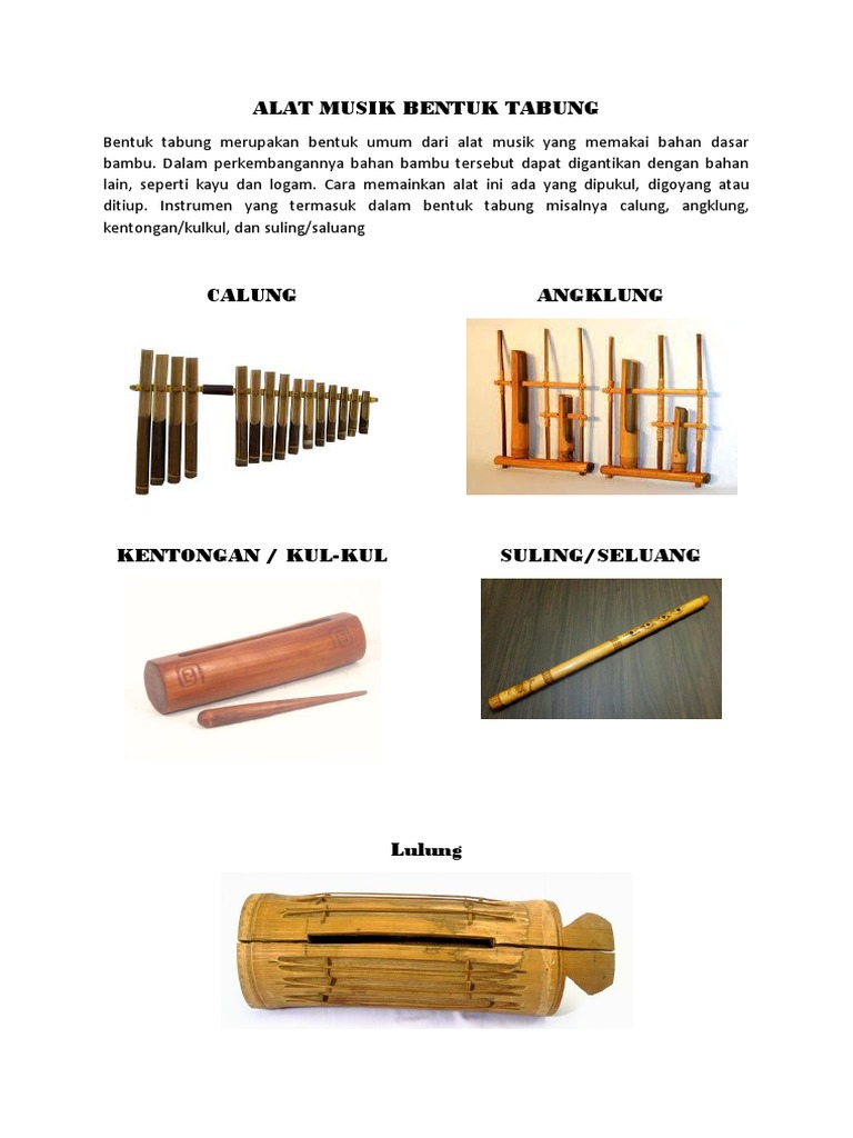 Alat Musik Bentuk Tabung