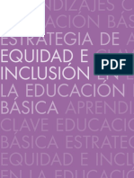 APRENDIZAJES CLAVE. Estrategia de equidad e inclusión en la educación básica