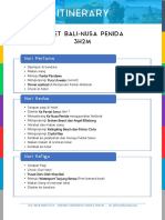 Itinerary Paket Bali 3d2n