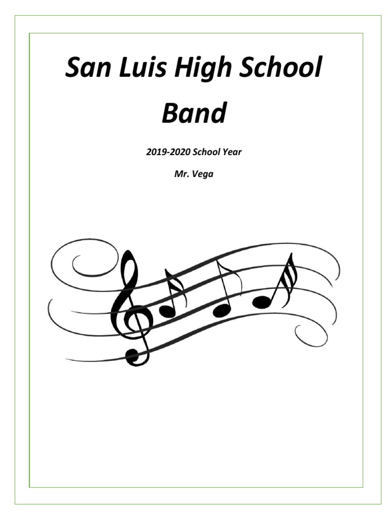 Band Handbook PDF Music Education Educational Technology