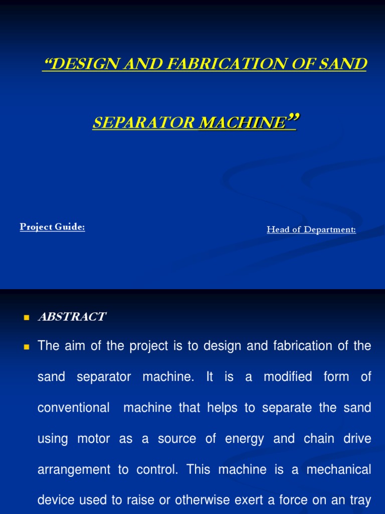 Sand Separator | PDF | Technology & Engineering