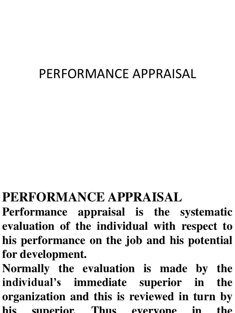Performance Appraisal 1 | PDF | Performance Appraisal | Goal