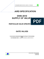 Standard Specification DWS 2510 Supply of Valves