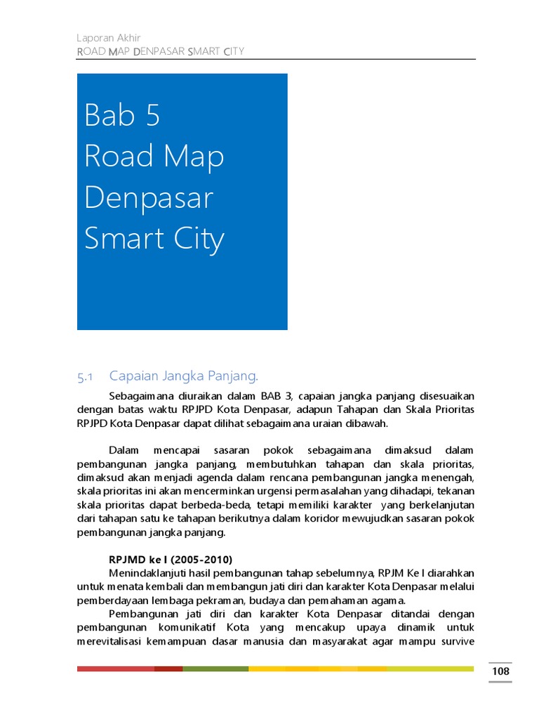 Bab 5. Road Map Denpasar Smart City | PDF