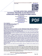 Institution Factors Affecting Adherence To National Pressure Ulcer Prevention Guidelines Among Nurses in Embu Kenya