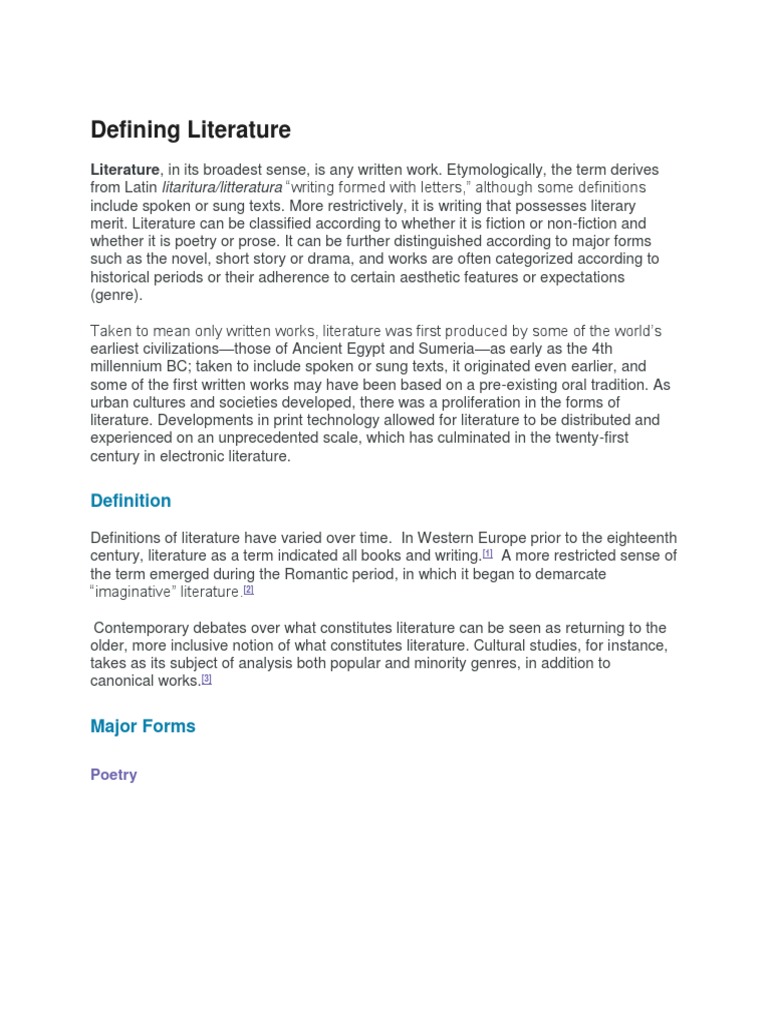 Intro To Lit | PDF | Prose | Poetry