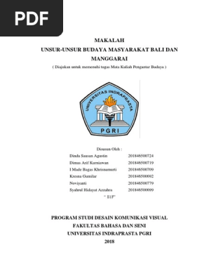 Makalah Unsur Unsur Budaya Bali Dan Manggarai Pdf