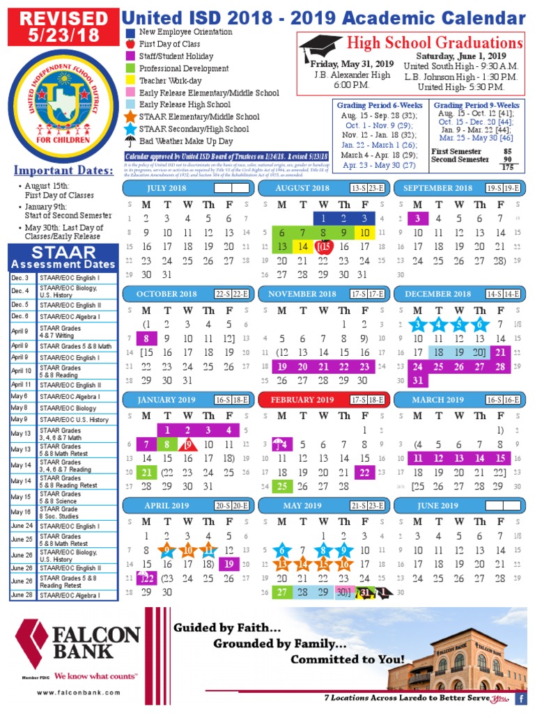 Uisd Calendar 2022 2023 Uisd 2018 2019 Academic Calendar | Pdf | Academic Term | Middle Schools