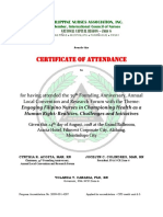 Certificates of ATTENDEES