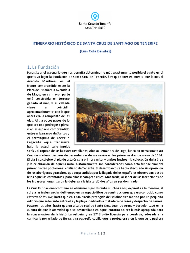 La fundación de Santa Cruz de Tenerife y la historia de la Cruz ...