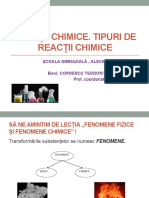 Reactii Chimice - Tipuri de Reactii Cornescu Staniloiu SC A.stefulescu