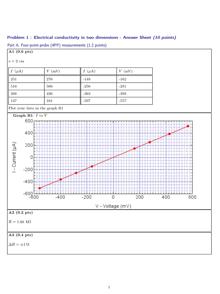 E1-S Experiment 1 Solution | PDF | Electromagnetism | Electricity