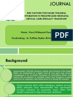 Inggris Risk Factors For Failed Tracheal Intubation in Pediatric